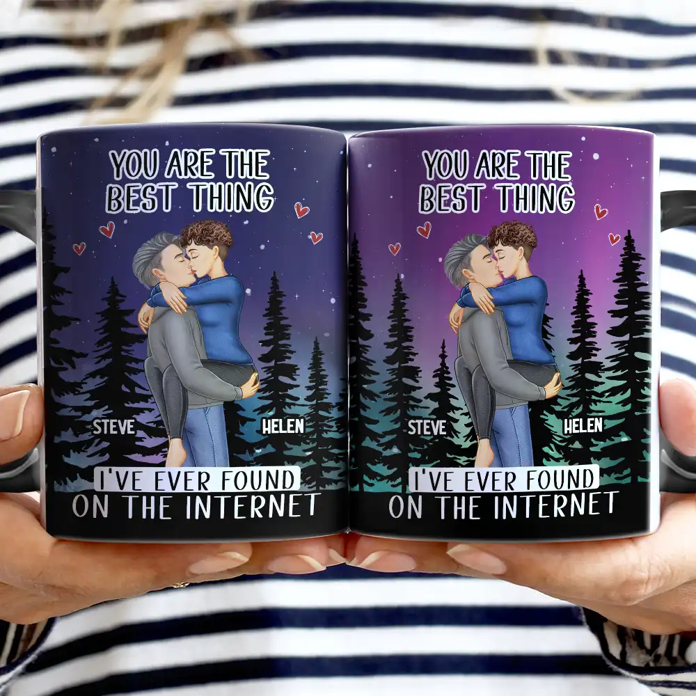 Found On The Internet Couple - Personalized Color Changing Mug