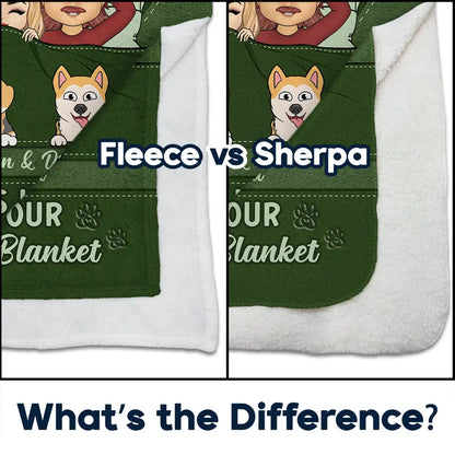 Dog Cat Pet Couple This Is Our Cuddling Blanket - Personalized Fleece Blanket, Sherpa Blanket