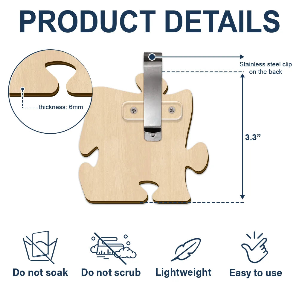 Couple I Love You To Pieces - Personalized Custom Shaped Car Visor Clip