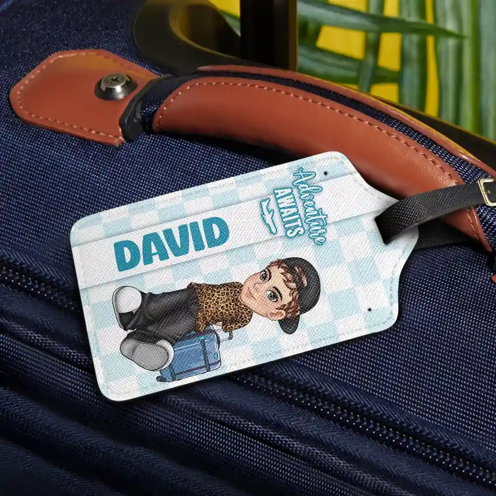 Collect Moments Not Things Travel Lover Y2K - Personalized Luggage Tag