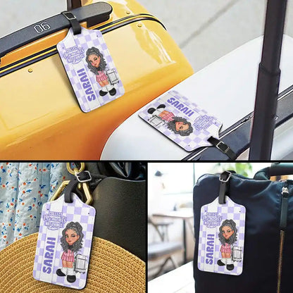 Collect Moments Not Things Travel Lover Y2K - Personalized Luggage Tag