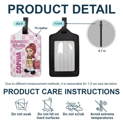 Collect Moments Not Things Travel Lover Y2K - Personalized Luggage Tag