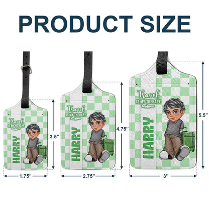 Collect Moments Not Things Travel Lover Y2K - Personalized Luggage Tag