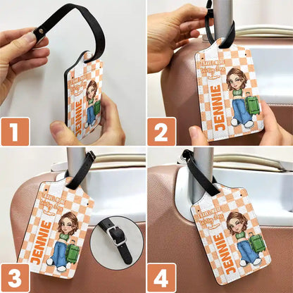 Collect Moments Not Things Travel Lover Y2K - Personalized Luggage Tag