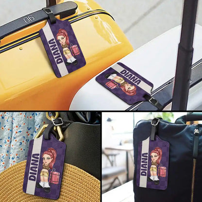 Travel Is My Therapy Travel Lover Y2K - Personalized Luggage Tag