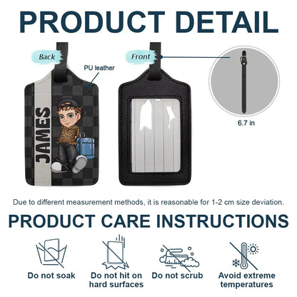 Travel Is My Therapy Travel Lover Y2K - Personalized Luggage Tag