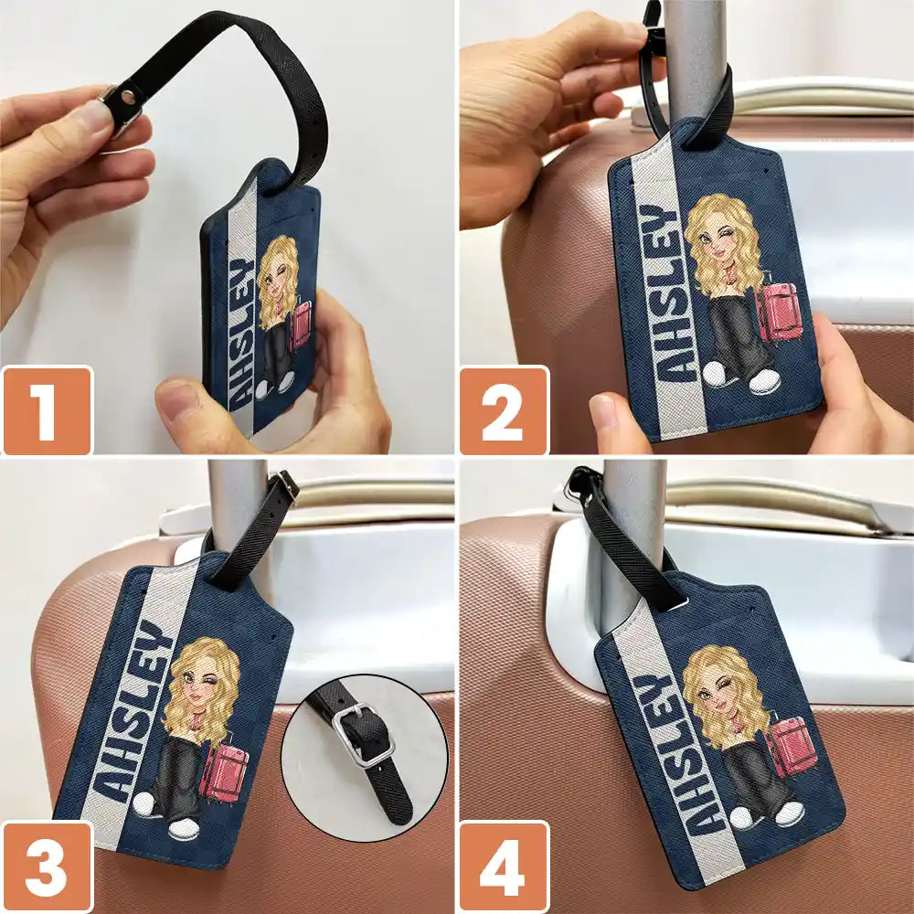 Travel Is My Therapy Travel Lover Y2K - Personalized Luggage Tag