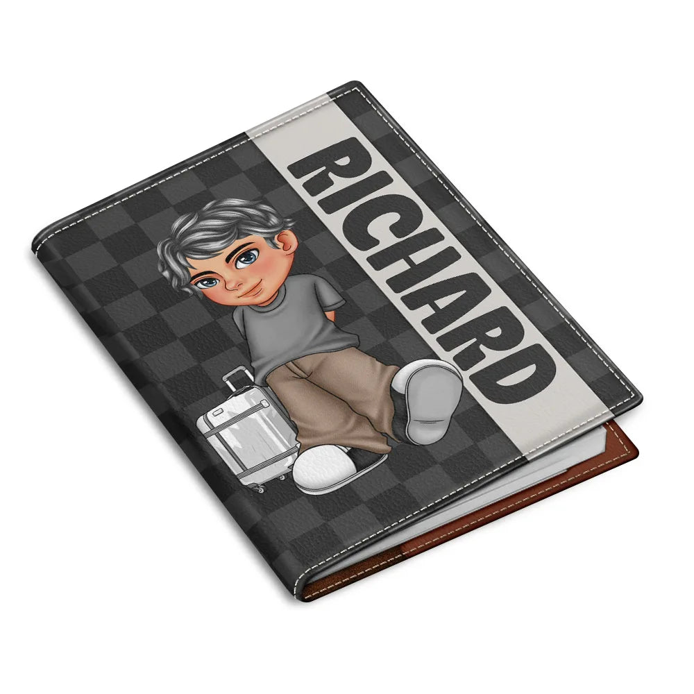 Travel Is My Therapy Travel Lover Y2K - Personalized Passport Cover, Passport Holder