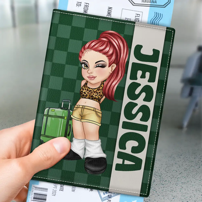 Travel Is My Therapy Travel Lover Y2K - Personalized Passport Cover, Passport Holder