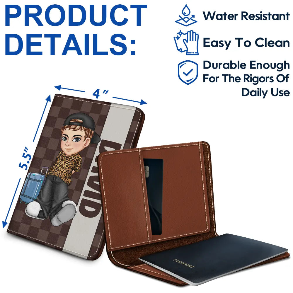 Travel Is My Therapy Travel Lover Y2K - Personalized Passport Cover, Passport Holder