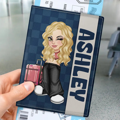 Travel Is My Therapy Travel Lover Y2K - Personalized Passport Cover, Passport Holder