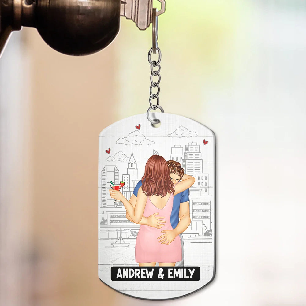 Drive Safe Your Wife Loves You - Personalized Aluminum Keychain