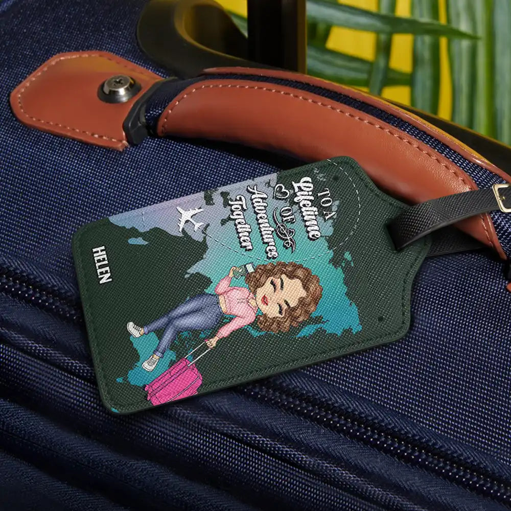 Lifetime Of Adventures - Personalized Combo 2 Luggage Tags