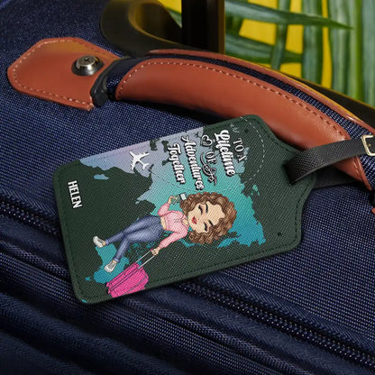 Lifetime Of Adventures - Personalized Combo 2 Luggage Tags
