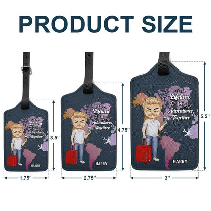 Lifetime Of Adventures - Personalized Combo 2 Luggage Tags