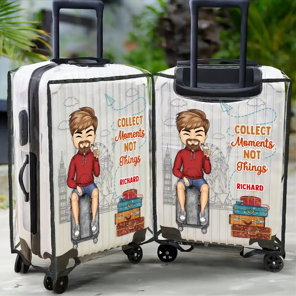 It's On My List Travel Lover - Personalized Clear Luggage Cover