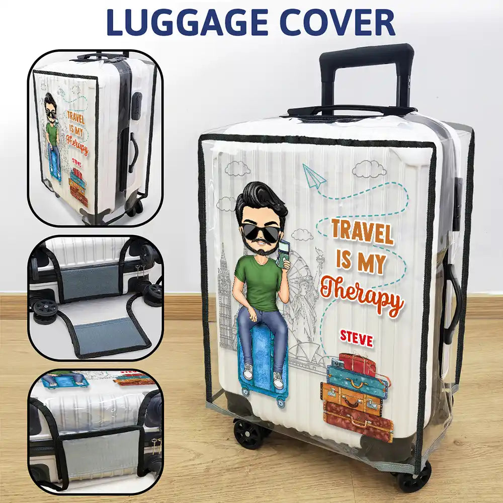 It's On My List Travel Lover - Personalized Clear Luggage Cover