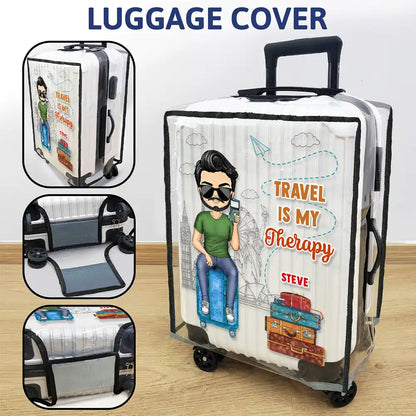 It's On My List Travel Lover - Personalized Clear Luggage Cover