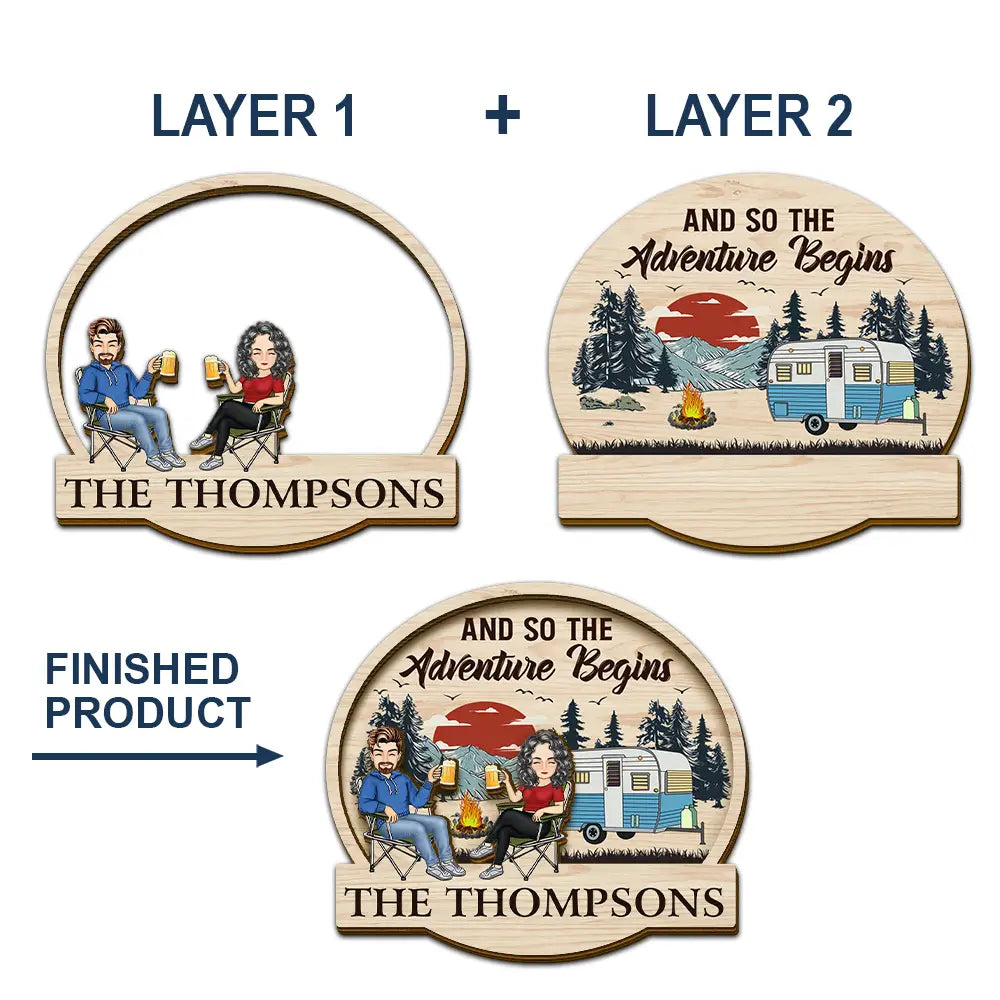 And So The Adventure Begins - Personalized Custom Shaped Car Visor Clip