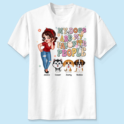 Dogs Are My Favorite People Vintage Style Personalized Shirt