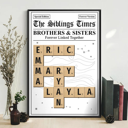 Crossword The Siblings Times - Personalized Poster