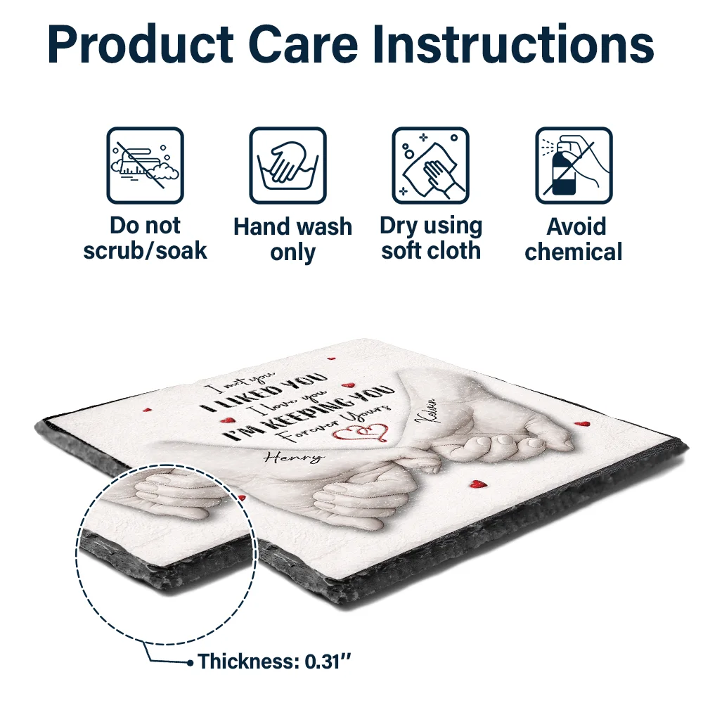 3D Inflated Effect Printed Couple Loved You Then Love You Still - Personalized Rectangle Memorial Garden Stone