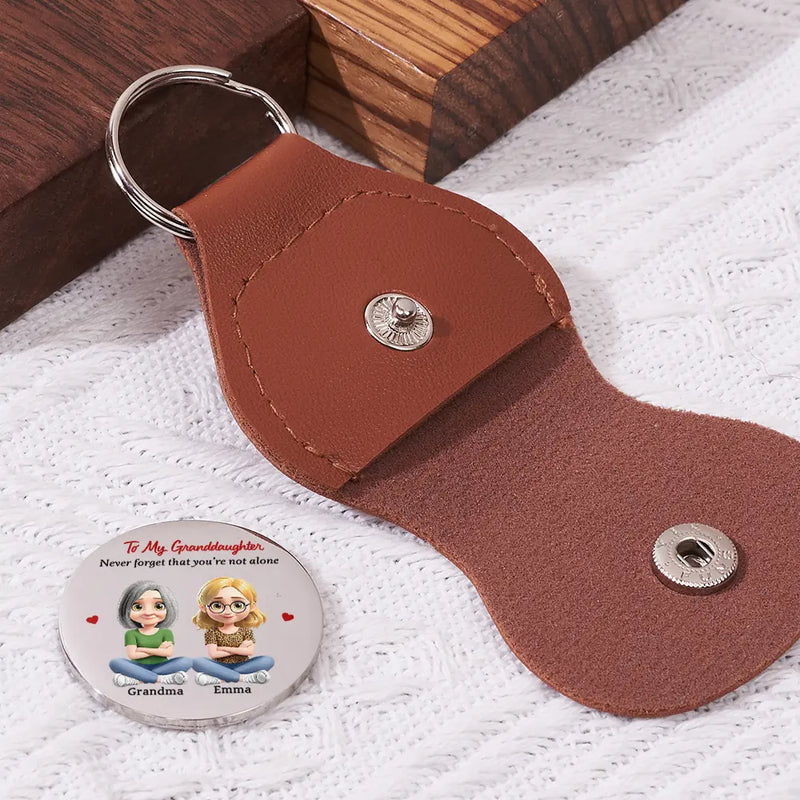 Daughter All My Love Always With You - Personalized Leather Pocket Hug