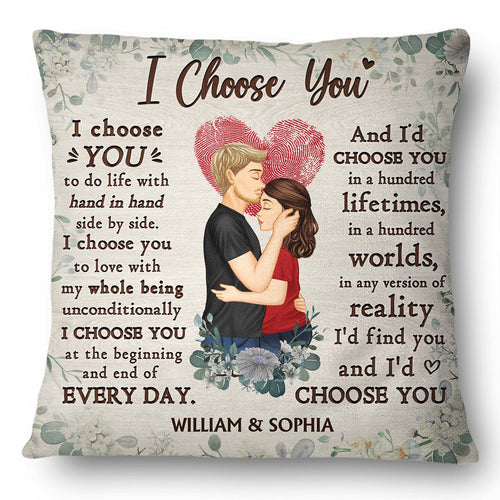 Family Husband And Wife I Choose You - Gift For Couples - Personalized Custom Pillow