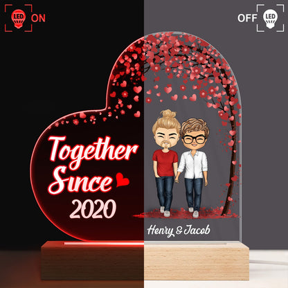 Annoy For The Rest Of My Life - Anniversary, Birthday Gift For Spouse, Lover, Husband, Wife, Boyfriend, Girlfriend, Couple - Personalized Custom 3D Led Light Wooden Base