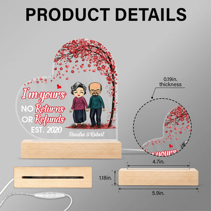 Annoy For The Rest Of My Life - Anniversary, Birthday Gift For Spouse, Lover, Husband, Wife, Boyfriend, Girlfriend, Couple - Personalized Custom 3D Led Light Wooden Base