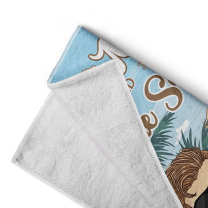 You Me And The Sea - Gift For Couple - Personalized Custom Beach Towel