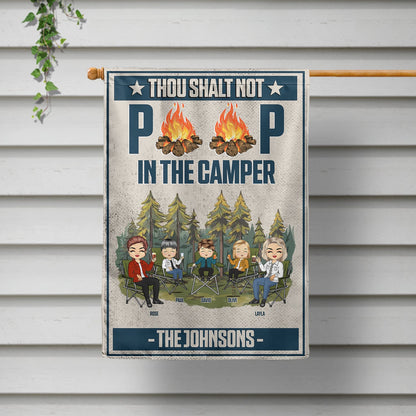 You Don't Have To Be Crazy To Camp With Us - Gift For Camping Lovers - Personalized Flag