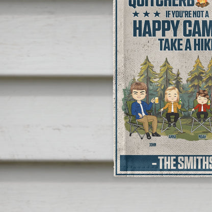 You Don't Have To Be Crazy To Camp With Us - Gift For Camping Lovers - Personalized Flag