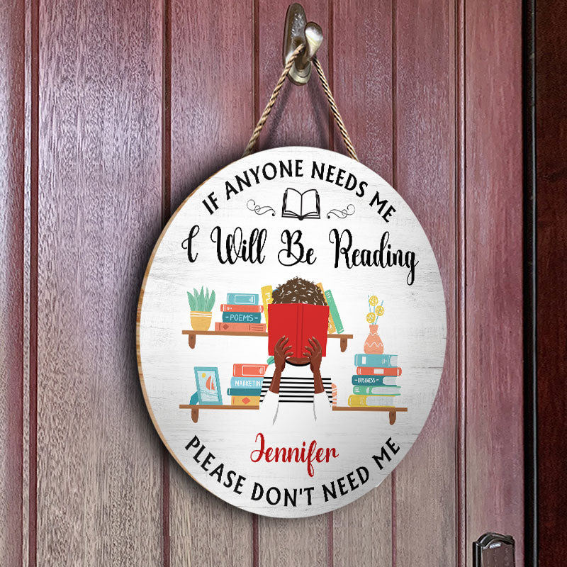 I'll Be Reading - Personalized Custom Wood Circle Sign
