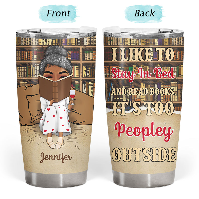 Reading Chibi Girl Just A Girl Who Loves Books - Personalized Custom Tumbler