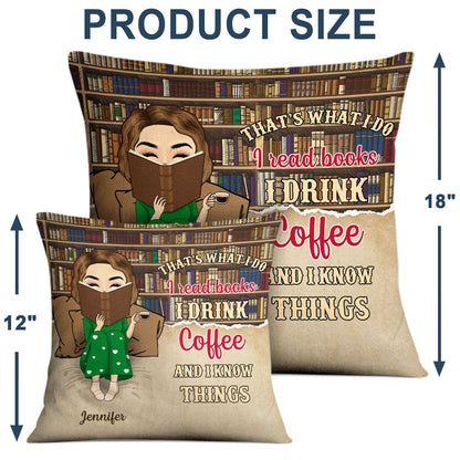 Reading Chibi Girl Just A Girl Who Loves Books - Personalized Custom Pillow