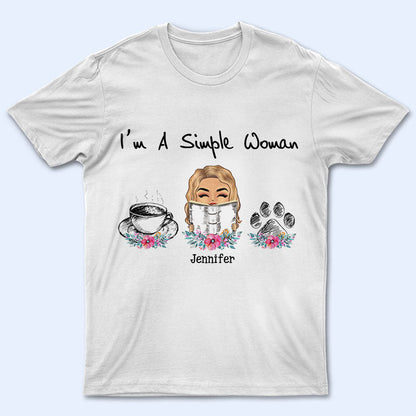 I'm A Simple Woman Reading - Personalized Custom T Shirt