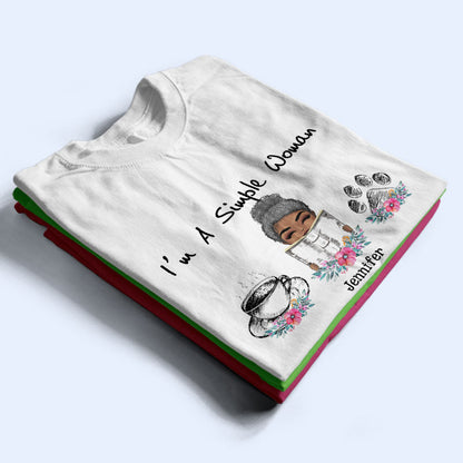 I'm A Simple Woman Reading - Personalized Custom T Shirt