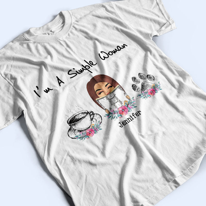 I'm A Simple Woman Reading - Personalized Custom T Shirt