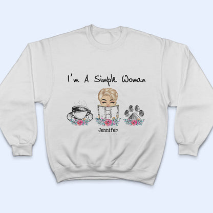 I'm A Simple Woman Reading - Personalized Custom T Shirt