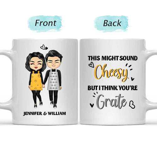 I Think You Are Grate - Funny Gift For Couples - Personalized Custom Mug
