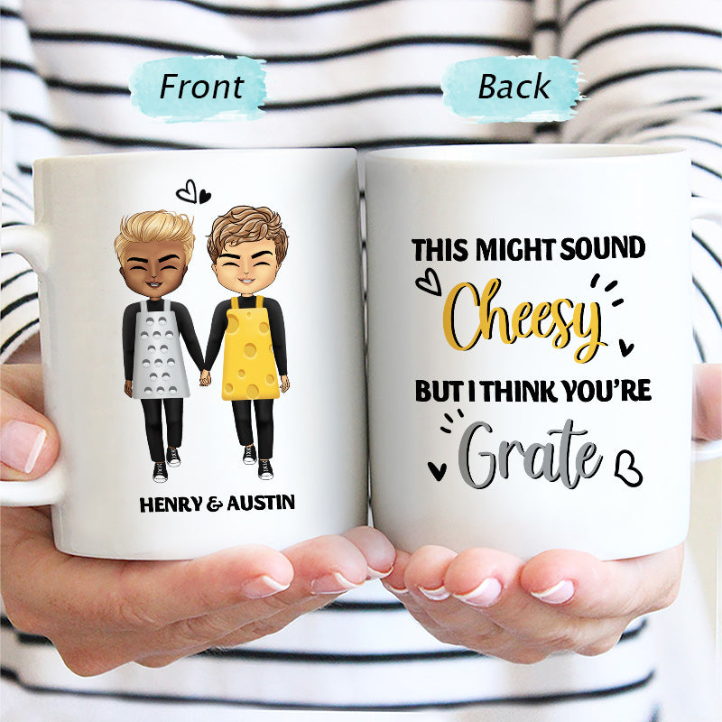 I Think You Are Grate - Funny Gift For Couples - Personalized Custom Mug