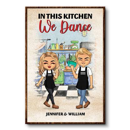 In This Kitchen We Dance - Couple Kitchen Decor - Personalized Custom Poster