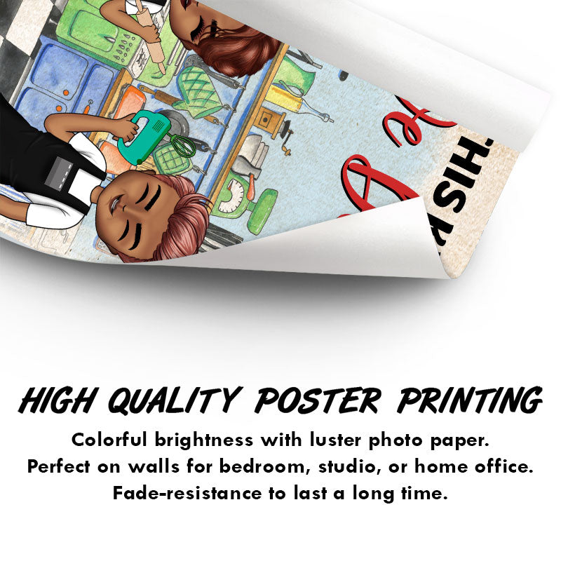 In This Kitchen We Dance - Couple Kitchen Decor - Personalized Custom Poster