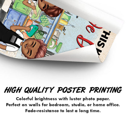 In This Kitchen We Dance - Couple Kitchen Decor - Personalized Custom Poster