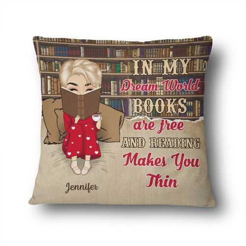 Reading Chibi Girl In My Dream World - Personalized Custom Pillow