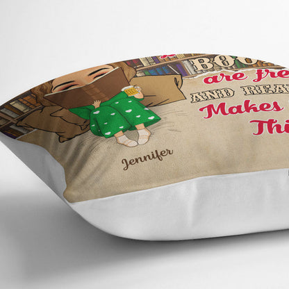 Reading Chibi Girl In My Dream World - Personalized Custom Pillow