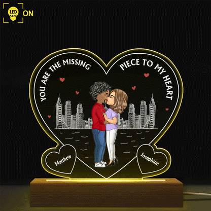 You And Me We Got This - Gift For Couples - Personalized 3D Led Light Wooden Base