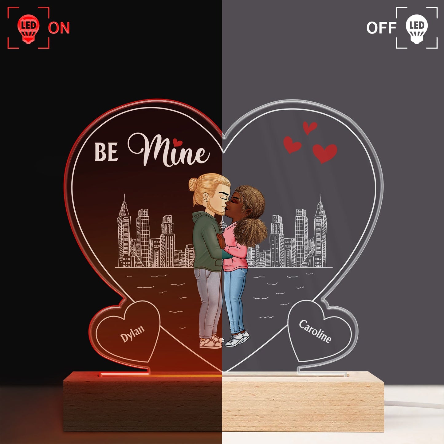 You And Me We Got This - Gift For Couples - Personalized 3D Led Light Wooden Base
