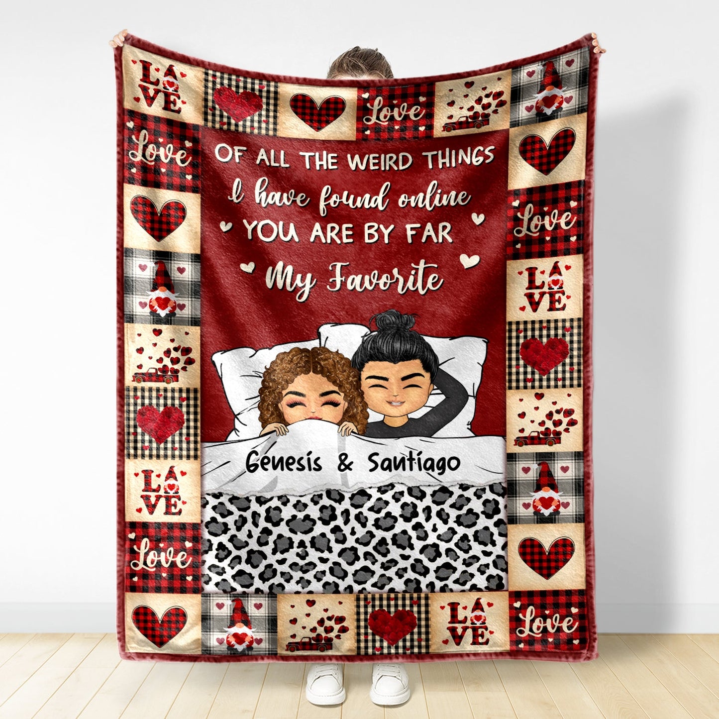You Are My Favorite Blanket Stealer - Gift For Couples - Personalized Fleece Blanket